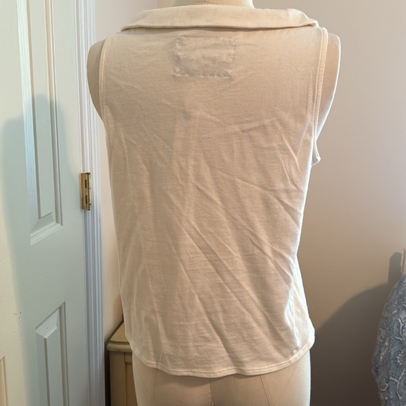 NWT Anthropologie button down and front tie top size small, ivory - Picture 2 of 8